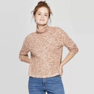 NWOT Burnt Orange Marled Turtleneck Sweater New